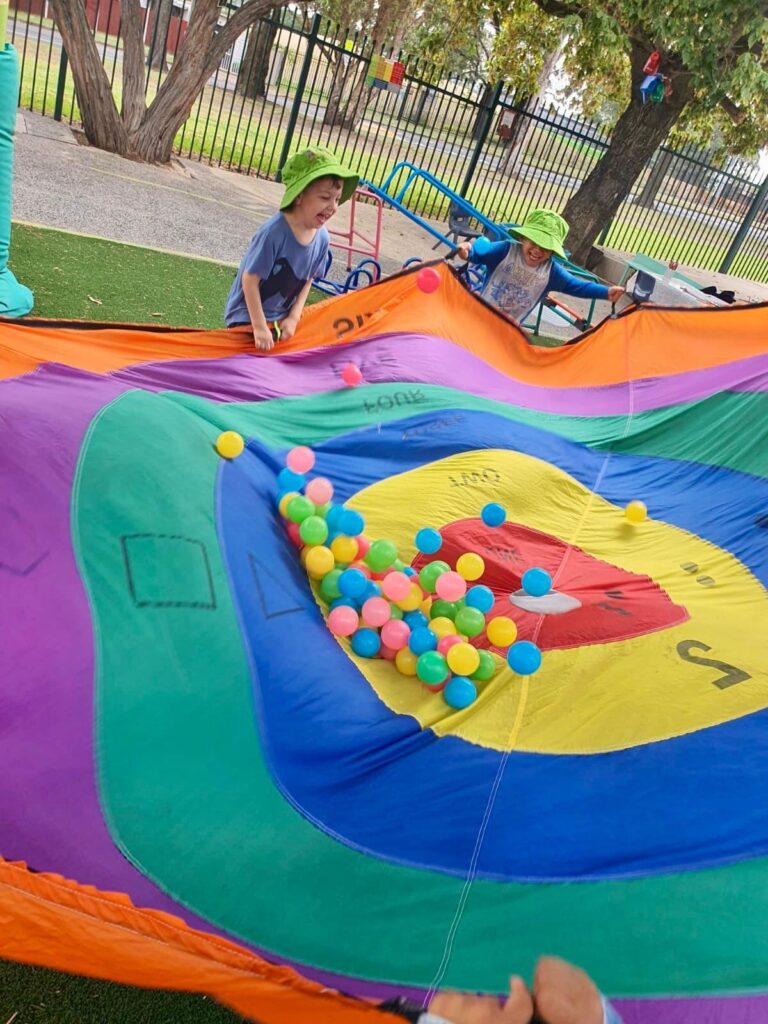 Preschool children enjoying fun activities