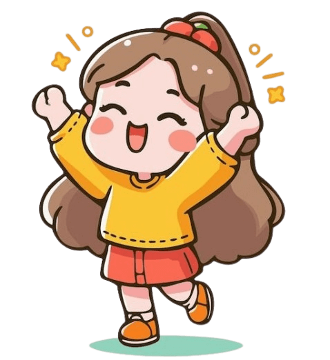 An illustration of a cartoon girl raising her hands Premium AI generated vector removebg preview 1