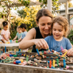 children building skills through early child development activities in preschool